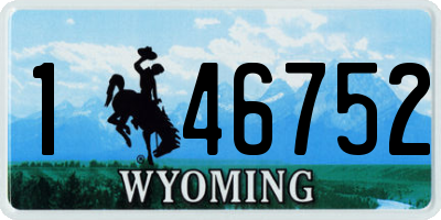 WY license plate 146752
