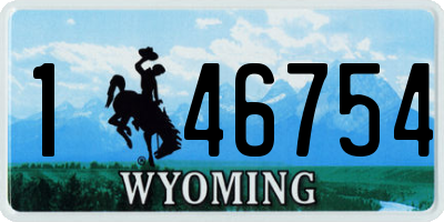WY license plate 146754