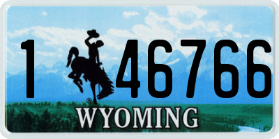 WY license plate 146766