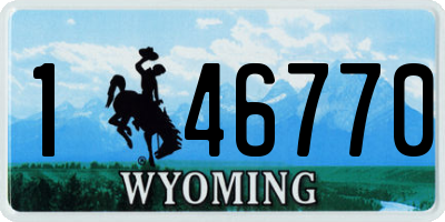 WY license plate 146770