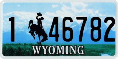 WY license plate 146782