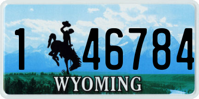 WY license plate 146784