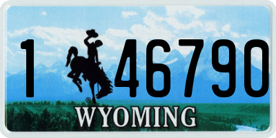 WY license plate 146790