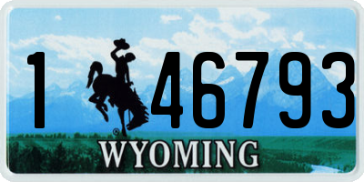 WY license plate 146793