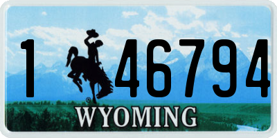 WY license plate 146794