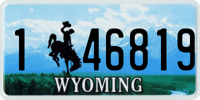 WY license plate 146819