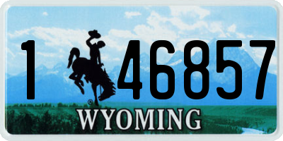 WY license plate 146857