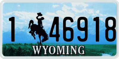 WY license plate 146918