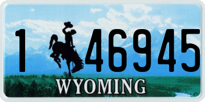 WY license plate 146945