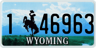 WY license plate 146963