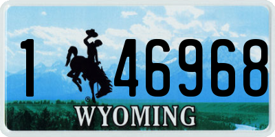 WY license plate 146968