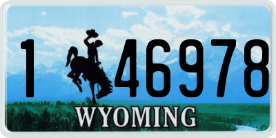 WY license plate 146978