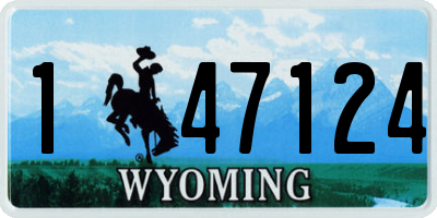 WY license plate 147124