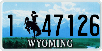 WY license plate 147126