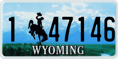 WY license plate 147146