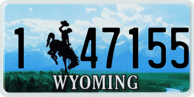 WY license plate 147155