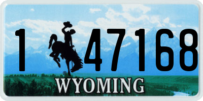 WY license plate 147168