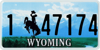 WY license plate 147174