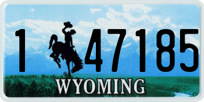 WY license plate 147185