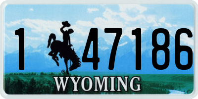 WY license plate 147186