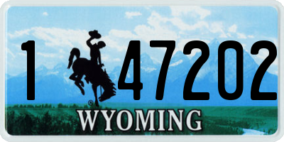 WY license plate 147202