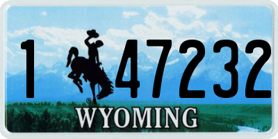WY license plate 147232