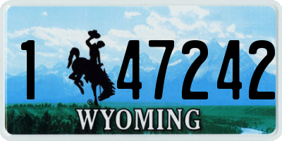 WY license plate 147242