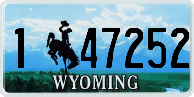 WY license plate 147252