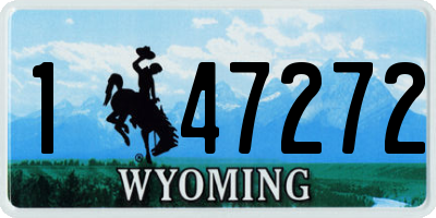 WY license plate 147272