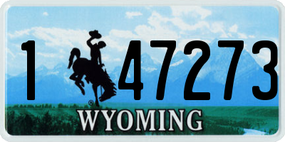 WY license plate 147273
