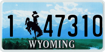 WY license plate 147310