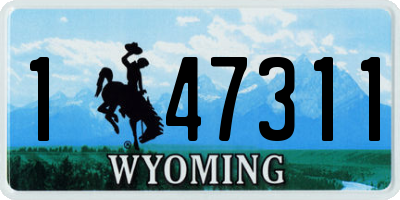 WY license plate 147311