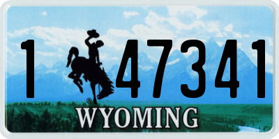 WY license plate 147341