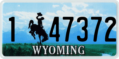 WY license plate 147372