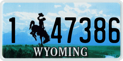 WY license plate 147386