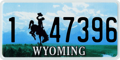 WY license plate 147396