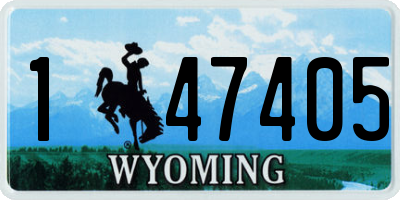 WY license plate 147405