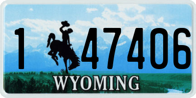 WY license plate 147406