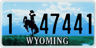 WY license plate 147441