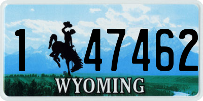 WY license plate 147462