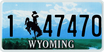 WY license plate 147470
