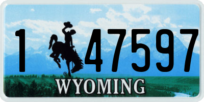 WY license plate 147597