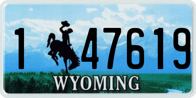 WY license plate 147619