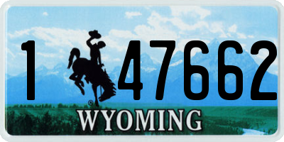 WY license plate 147662