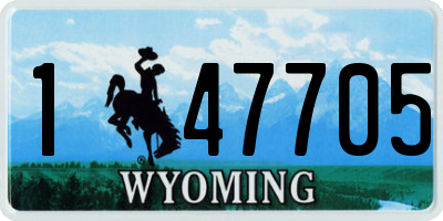 WY license plate 147705