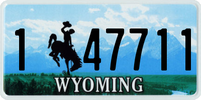 WY license plate 147711