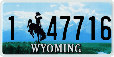 WY license plate 147716