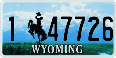 WY license plate 147726