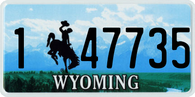 WY license plate 147735