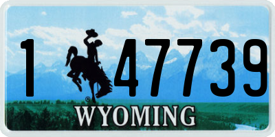 WY license plate 147739